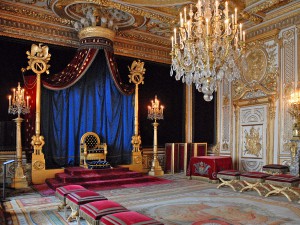 Tron Napoleona I w sypialni królewskiej aut. Jean-Pierre Dalbéra